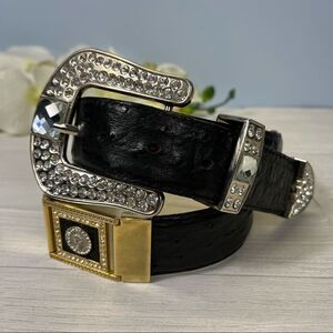 Black Rhinestone Belt sz 34 